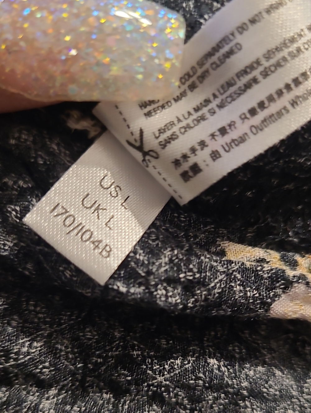Intimately Free People Morning Song Black Printed Maxi Slip Dress Sz L Button-up - Picture 14 of 15